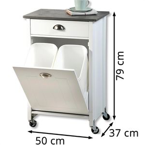 Produktbild für Küchenwagen Kesper 25527, weiß / dunkelgrau