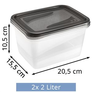 Produktbild für Frischhaltedose Keeeper fredo fresh grau, aus Kunststoff