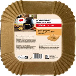 Backpapier Quickpack für Heißluftfritteusen, 24 x 24 cm