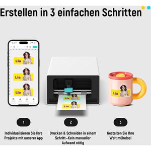 Produktbild für Fotodrucker Liene PixCut S1, weiß, bis 10 x 15 cm