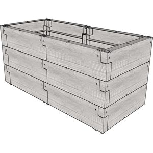 Produktbild für Hochbeet Juwel Timber 3er-Set 20471, Kunststoff