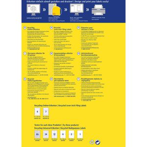 Produktbild für Rückenschilder Zweckform LR4760-25, Recycling weiß