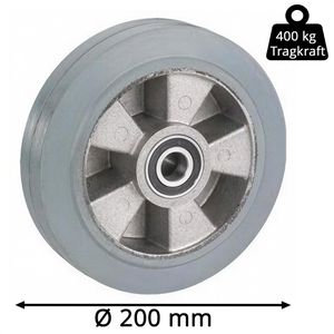Produktbild für Hubwagen-Rolle Dörner+Helmer bis 400 kg, Vollgummi