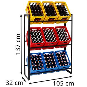 Produktbild für Getränkekistenregal PROREGAL Königssee XL, für 9 Kisten