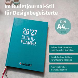 Produktbild für Lehrerkalender Betzold Design-Schulplaner, Jahr 2026/2027