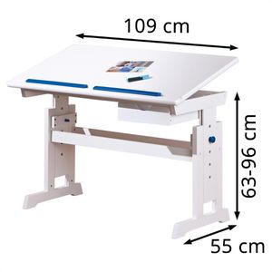 Produktbild für Kinderschreibtisch Inter-Link Baru, 40100500, aus Holz, weiß