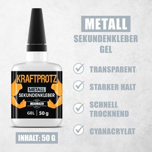 Produktbild für Sekundenkleber Kraftprotz Metall, KPGM50