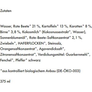 Produktbild für Fertiggericht Nabio Rote Beete Cremesuppe, Bio