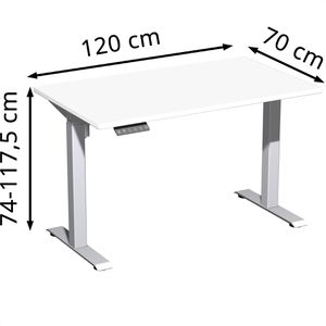 Produktbild für Schreibtisch Geramöbel Elevate Home, weiß / silber