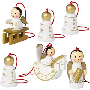 Weihnachtsbaumschmuck BRUBAKER 8006, weiß/gold, 4,5 cm