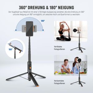 Produktbild für Selfie-Stick Neewer PA992, 32 bis 147 cm