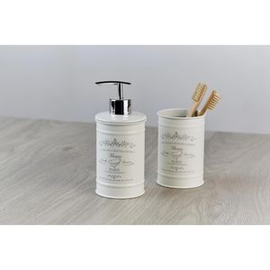 Produktbild für Zahnputzbecher Wenko Home, creme, aus Metall