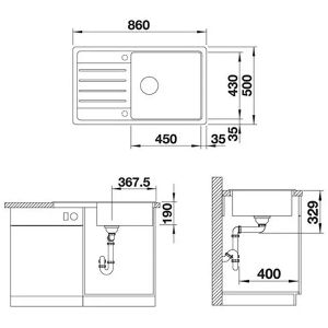 Produktbild für Spülbecken BLANCO LEGRA XL 6 S, Einzelbecken, schwarz