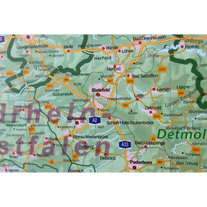 Produktbild für Deutschlandkarte GeoMetro XL, mit Aluleisten