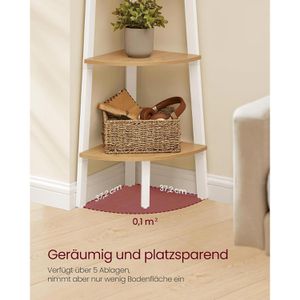 Produktbild für Bücherregal Vasagle LLS035Y01, weiß / eiche