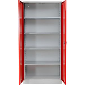 Produktbild für Werkzeugschrank G-Office FLC.19/N, aus Metall, grau / rot