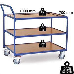 Produktbild für Tischwagen Fetra 2754, aus Metall &amp; Holz