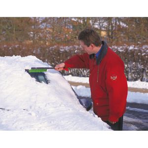Schneebesen mit Eiskratzer Farbe rot/weiß 48 cm
