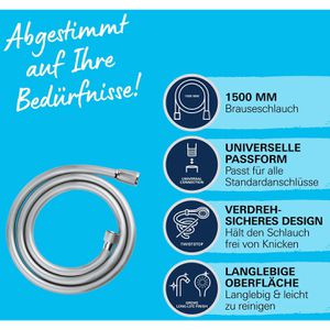 Produktbild für Duschschlauch GROHE Vitalioflex Trend 28741002, verchromt