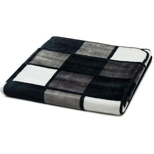 Kuscheldecke Gözze Antigua Cashmere Feeling, grau/schwarz/weiß