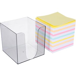 Produktbild für Zettelbox Böttcher-AG grau transparent, 9,6 x 9,6 cm