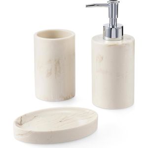 Badaccessoires-Set Navaris Marble, 3-teilig