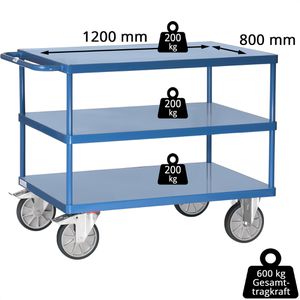 Produktbild für Tischwagen Fetra 2423B, aus Metall