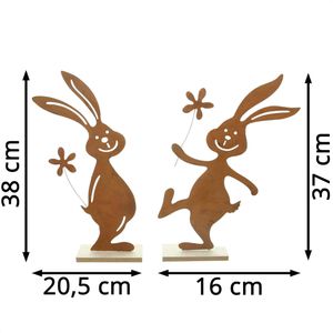 Produktbild für Osterdeko Frank-Flechtwaren 771035, Hasenspaß, braun