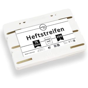 Produktbild für Heftstreifen perfect-line 34 x 150mm, weiß