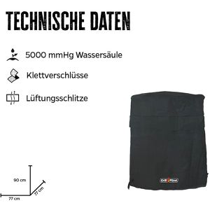 Produktbild für Grillabdeckung Grillfürst 19-013, aus Gewebematerial, schwarz