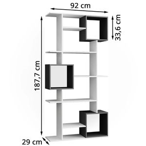 Produktbild für Bücherregal Vicco Cube, weiß / anthrazit