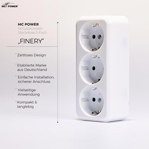 Produktbild für Steckdose McPower Finery, Aufputz