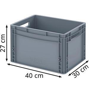 Produktbild für Eurobox AUER EG 43/27, grau, 26 Liter