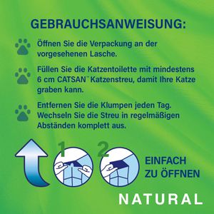 Produktbild für Katzenstreu Catsan Natural, aus 100 % Pflanzenfasern