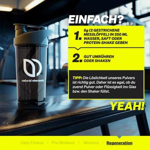 Produktbild für Aminosäuren natural-elements L-Glutamin, Getränkepulver