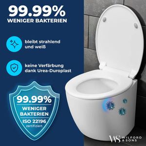 Produktbild für WC-Sitz Wilford&amp;Sons PREMIUM, oval, aus Duroplast