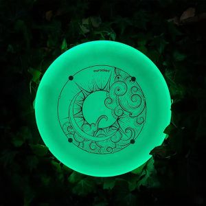 Produktbild für Wurfscheibe eurodisc Ultimate Organic SUPERGlow, weiß/blau