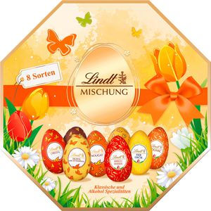 Produktbild für Schokoeier Lindt Mischung klassische &amp; Alkohol Spezialitäten