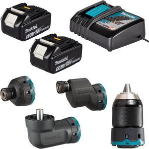 Produktbild für Akku-Bohrschrauber Makita DDF491RTJ, mit Wechselkopfsystem