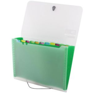 Fächermappe D.RECT 5540, A4, grün / transparent