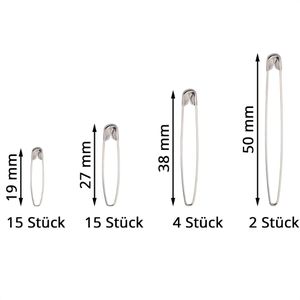Produktbild für Sicherheitsnadeln Prym 085170, silber