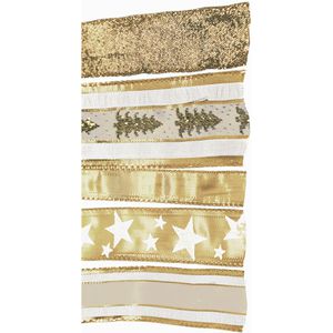 Produktbild für Geschenkband Präsent Weihnachten, gold