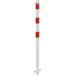 Produktbild für Absperrpfosten Schake 460B/1, 1 Öse, rot/weiß, aus Metall
