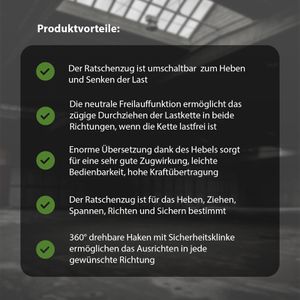 Produktbild für Kettenzug Trutzholm 41751, Hebelzug