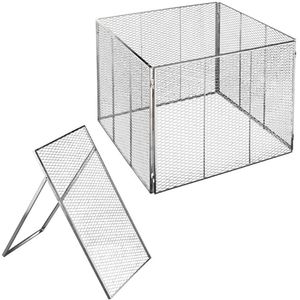 Komposter Brista 001120 mit Sieb, silber, aus Metall