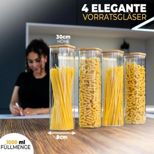 Produktbild für Vorratsglas Clidor mit Bambusdeckel