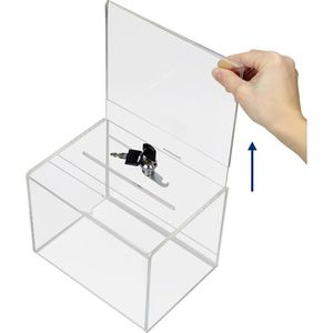 Produktbild für Spendenbox HMF 46913, Acryl, transparent