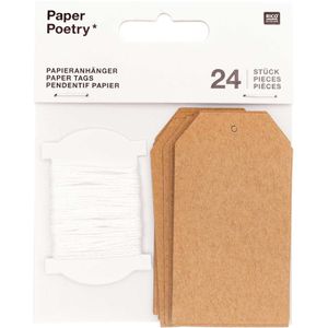 Hängeetiketten Rico-Design Paper Poetry, 4,5x8 cm