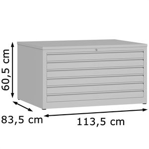 Produktbild für Planschrank Lüllmann 565110, lichtgrau, DIN A1