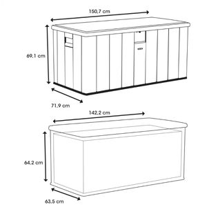 Produktbild für Gartenbox Lifetime 60215, aus Kunststoff